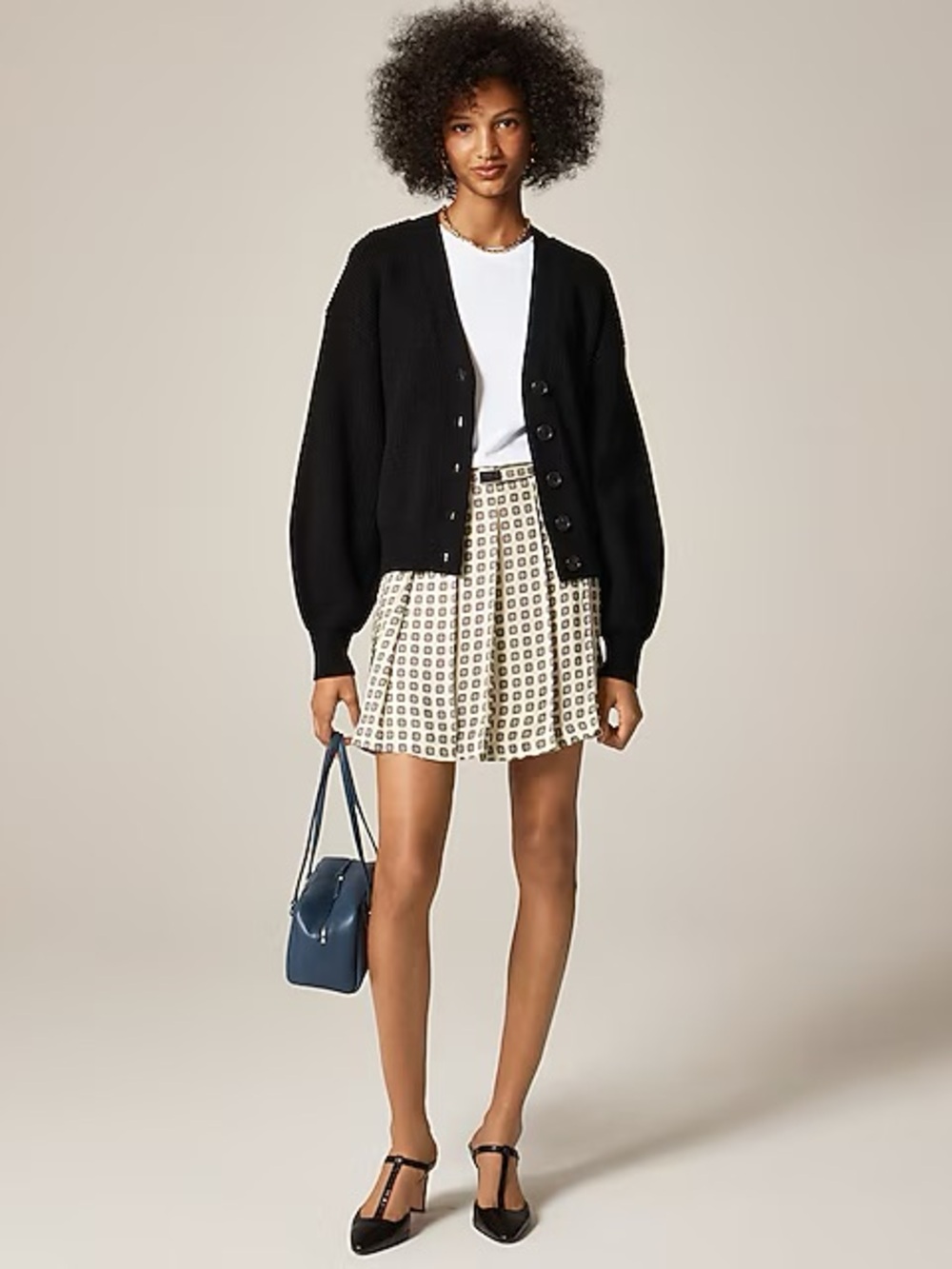 J.Crew Pleated prep skirt in foulard print
